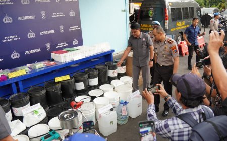 Polresta Malang Kota Bongkar Peredaran Kosmetik Ilegal Omzet Tembus Rp.100 Juta