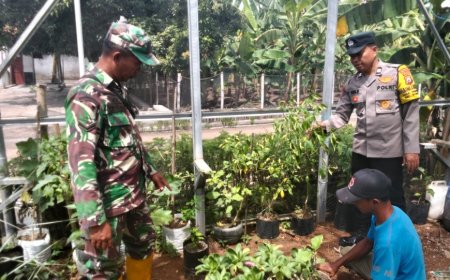 Bhabinkamtibmas Desa Ngadirejo Dorong Pemanfaatan Pekarangan untuk Mendukung Program Ketahanan Pangan