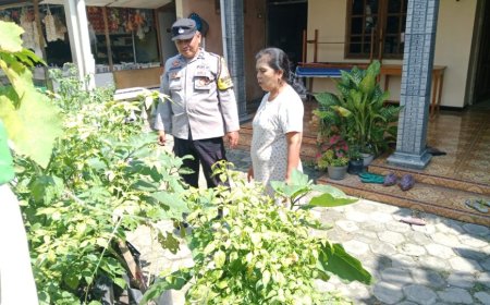 Bhabinkamtibmas Polres Madiun Sambangi Lahan Pertanian Warga, Dukung Ketahanan Pangan Nasional