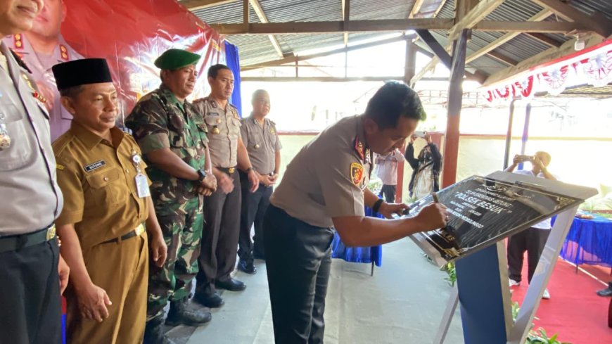 Kapolres  Probolinggo Resmikan Renovasi Polsek Bantaran dan Besuk,Tekankan Optimalisasi Pelayanan Publik