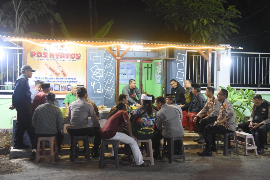 Kapolres Bondowoso Blusukan ke Pos Ronda Bukti Sinergitas Polri dengan Masyarakat untuk Kamtibmas