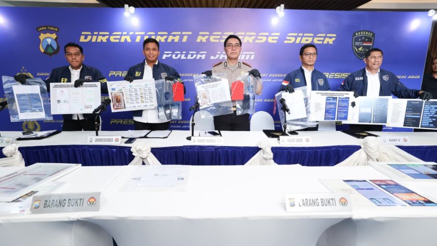Polda Jatim Bongkar Sindikat Penipuan Online Emas Murah, Lima Tersangka Diantaranya Warga Binaan Lapas Diamankan