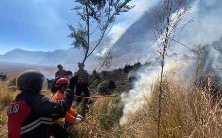 Polres Probolinggo Intensifkan Penanganan Karhutla di Lereng Gunung Bromo