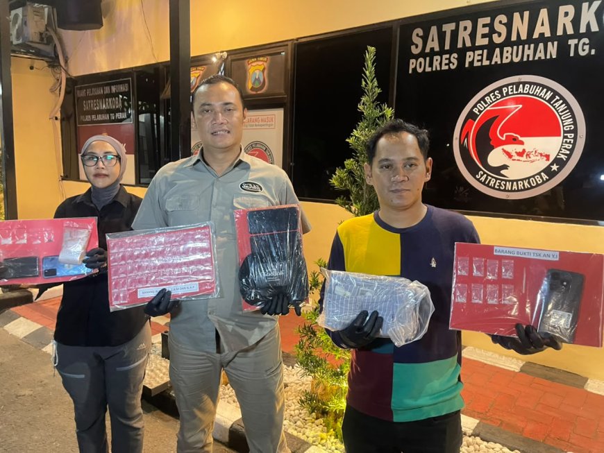 Polres Tanjungperak Bongkar Tiga Jaringan Narkoba, Empat Tersangka Pengedar Diamankan